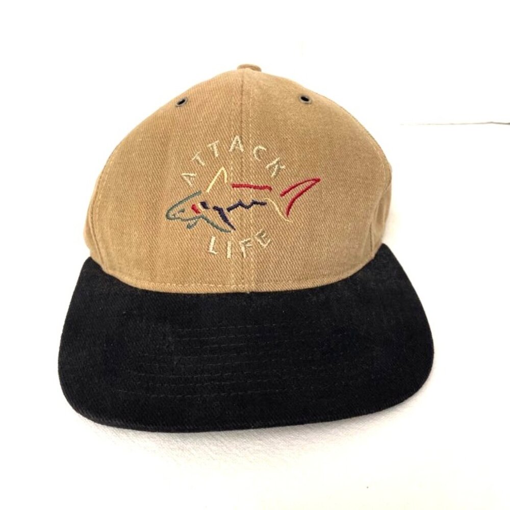 Greg Norman Attack Life Shark Embroidered Hat Cap Adjustable Strap Back Golf